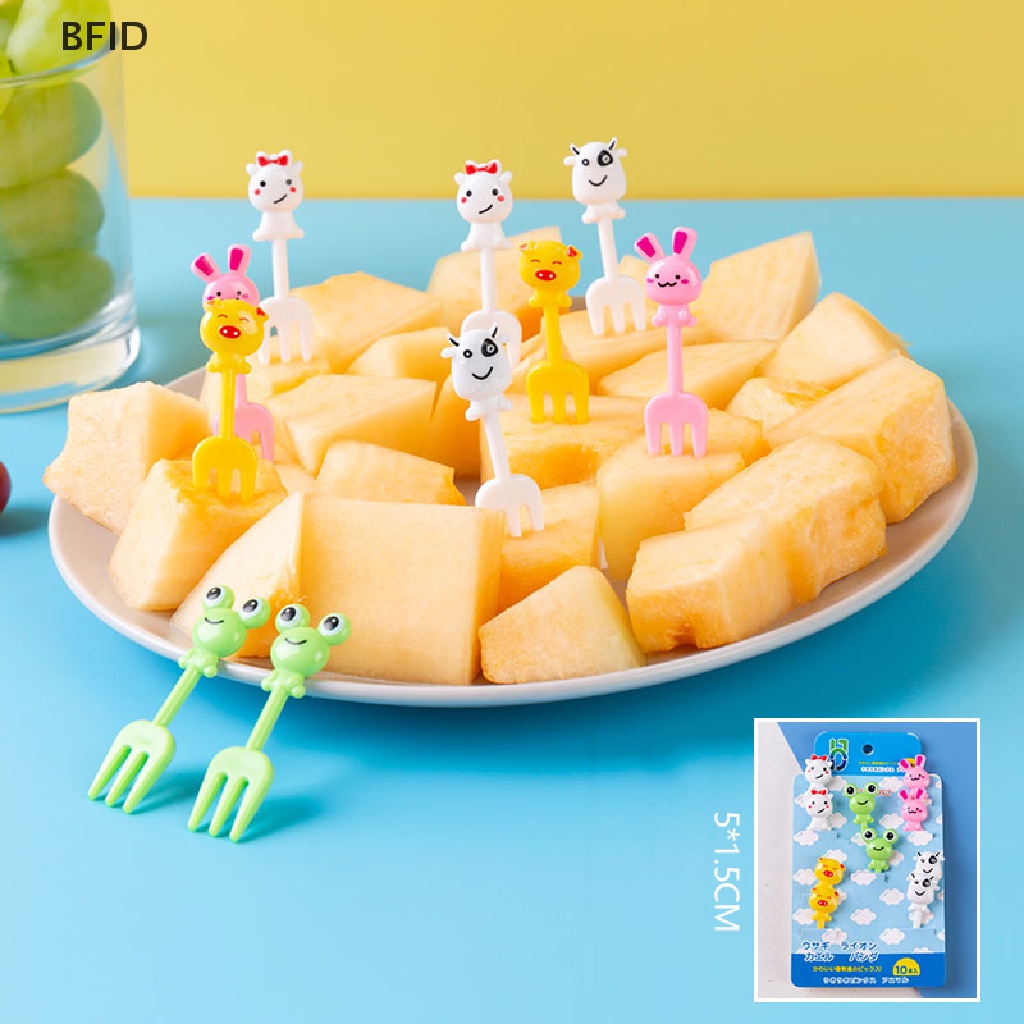 [BFID] Set Garpu Buah Kartun Memutar Prasmanan Pesta Dessert Makanan Cocktail Sandwich Stick [ID]