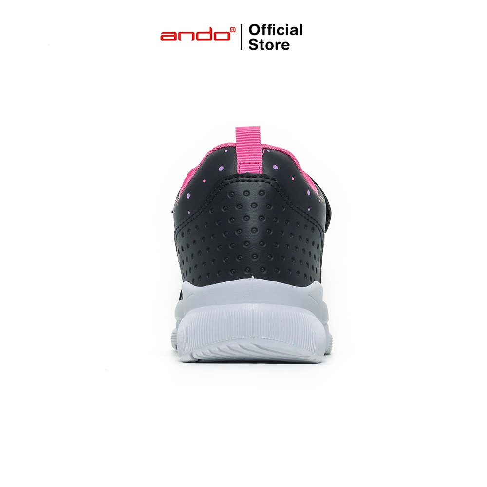 Ando Official Sepatu Sneakers Febe V Anak - Hitam/Merah Jambu