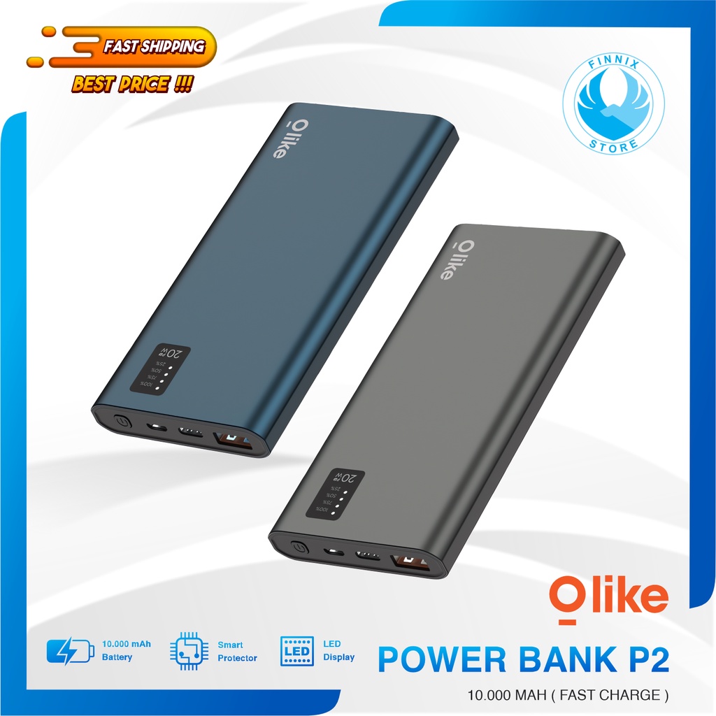 Olike P2 Powerbank 10000mAh Fast Charging &amp; LED Display