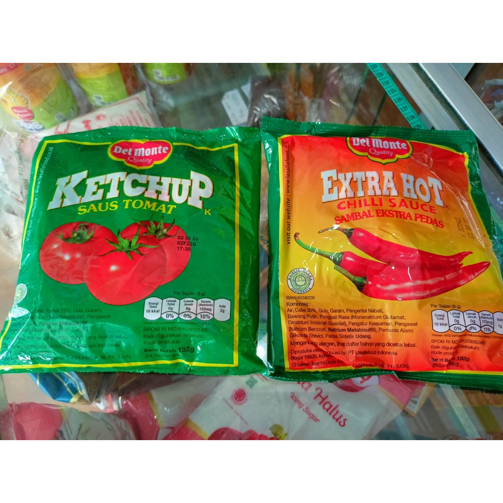 

Delmonte Saus Tomat dan Ekstra Hot Sachet 9 x 24 pcs