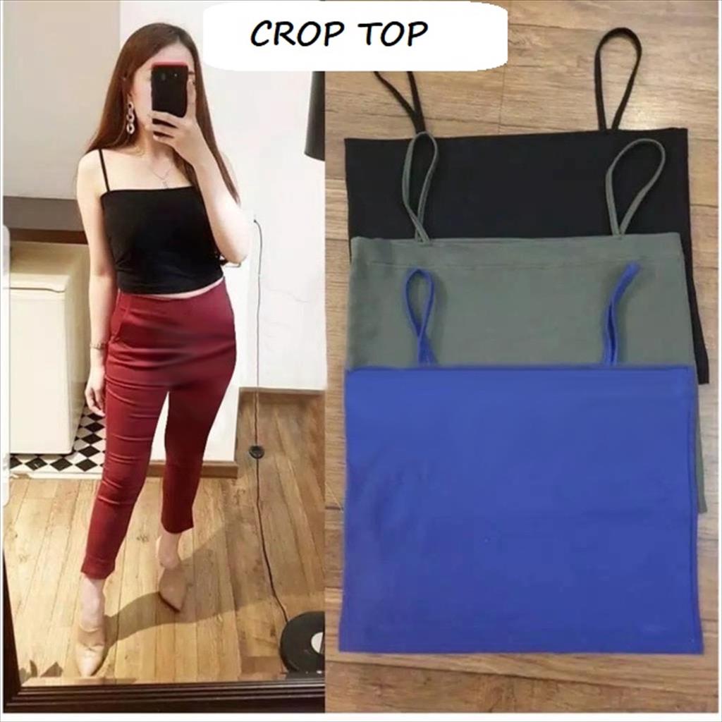 OTS 1.101 - Tanktop Polos Crop Top Inner Dalaman Kemben Tali Atasan Remaja Wanita Dewasa