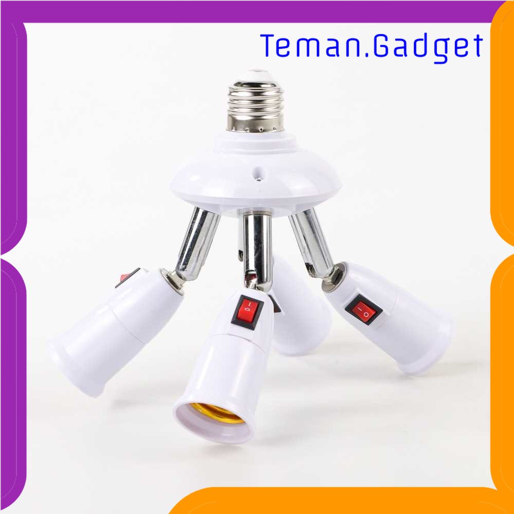 TG - LMP ASMTLED Fitting Lampu Bohlam Studio LED Cabang 4 with Switch E27 - E344