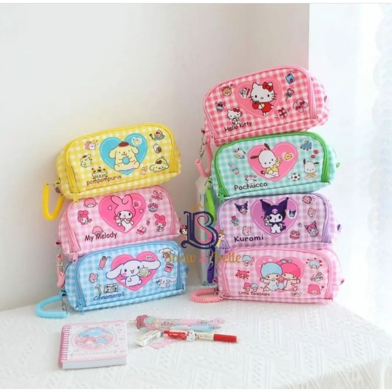 

(snowandbelle) tempat pensil 2 seleting