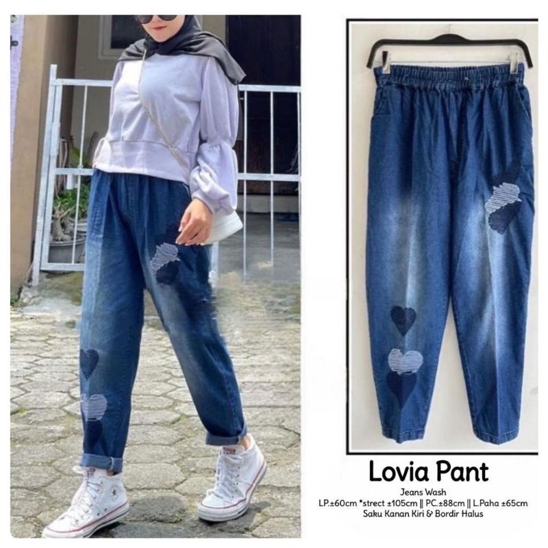 lovia pant - baggy jeans wanita