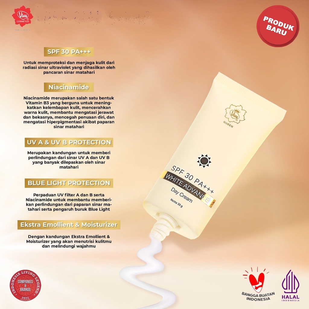 VIVA QUEEN White Advance Day Cream SPF 30 PA+++ - 30 gr