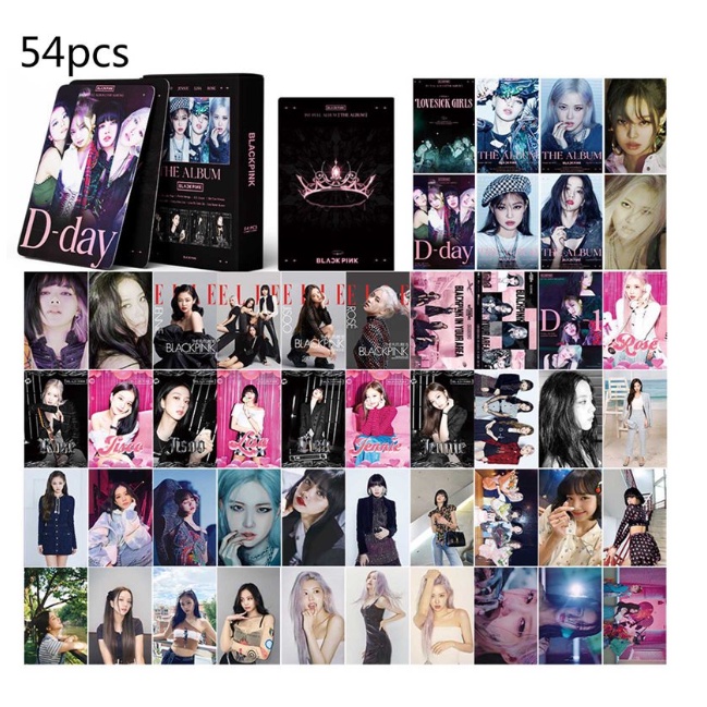 54pcs/set Kpop HD Postcard Lomo Cards butter black pink Album Photocards  Jisoo Jennie Rose Lisa Blink BP