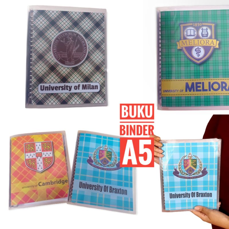 Buku Binder A5 Campus 20 Ring Spiral - Notebook Sekolah Kuliah Kampus