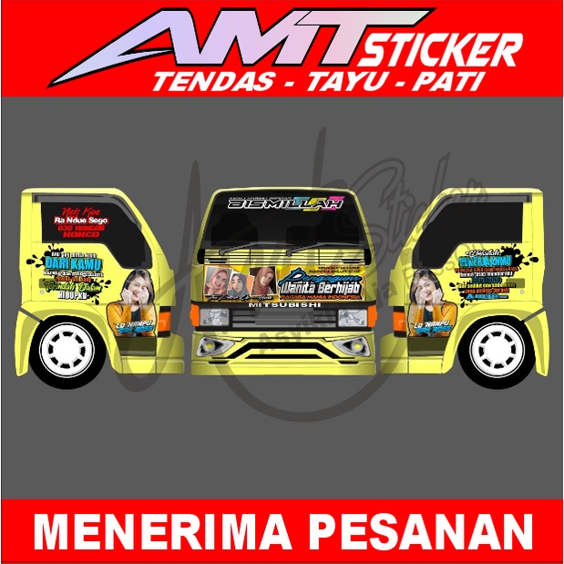Stiker Decal Depan Truk Stiker Pintu Samping Truk Stiker Kaca Samping Desain Tidak Bisa Request Kata