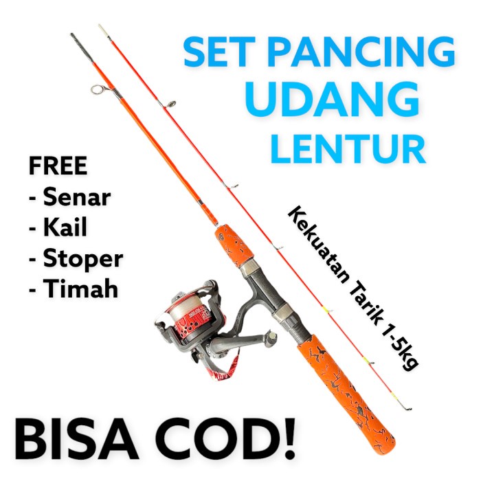 Pancing Set Pancing Lentur Fiber Solid Lengkap Murah Meriah