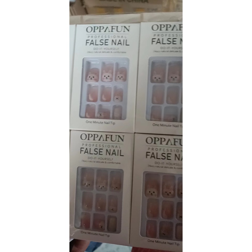 3D Kuku Palsu 24pcs FREE LEM Set DIY Instant Nail Art Fake Nails Bridal Wedding OPPAFUN Akrilik 24 pcs Stiker Premium With Box Tahan Air FEALI PART 1