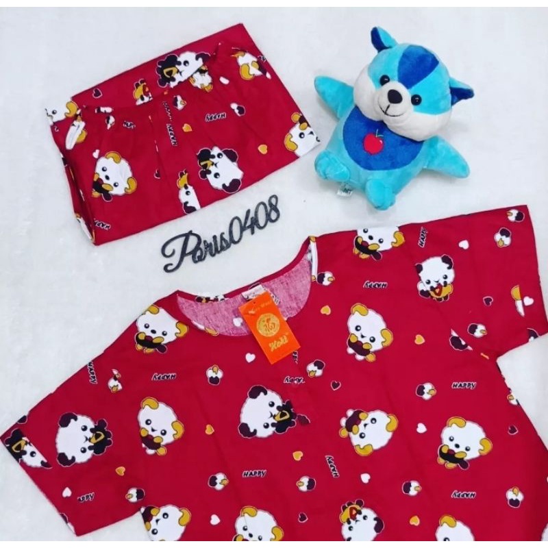 Baju Tidur HOKI Katun wanita Celana 3/4 (Happy sheep)