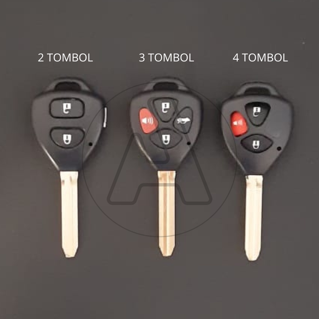 Casing kunci Toyota innova,vios,fortuner,altis 2tombol , 3tombol , 4tombol