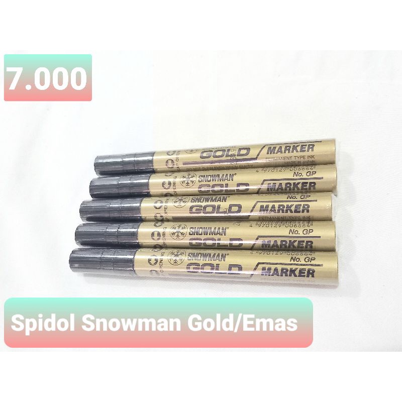 

Spidol Snowman Gold Emas Permanen