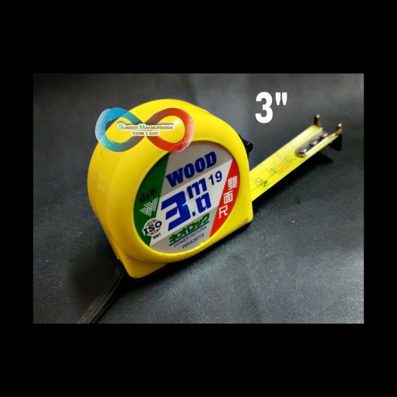 Meteran WOOD 3 mtr Roll meter