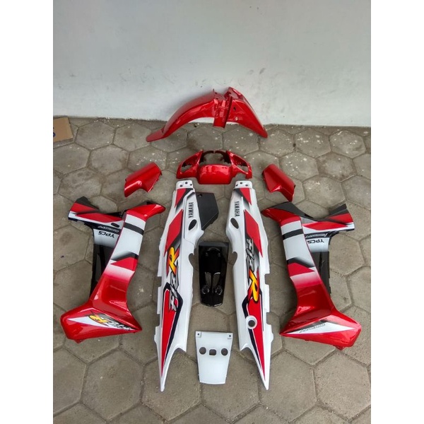 cover body body hslus full set yamaha Fiz r Fiz R Sporty merah putih