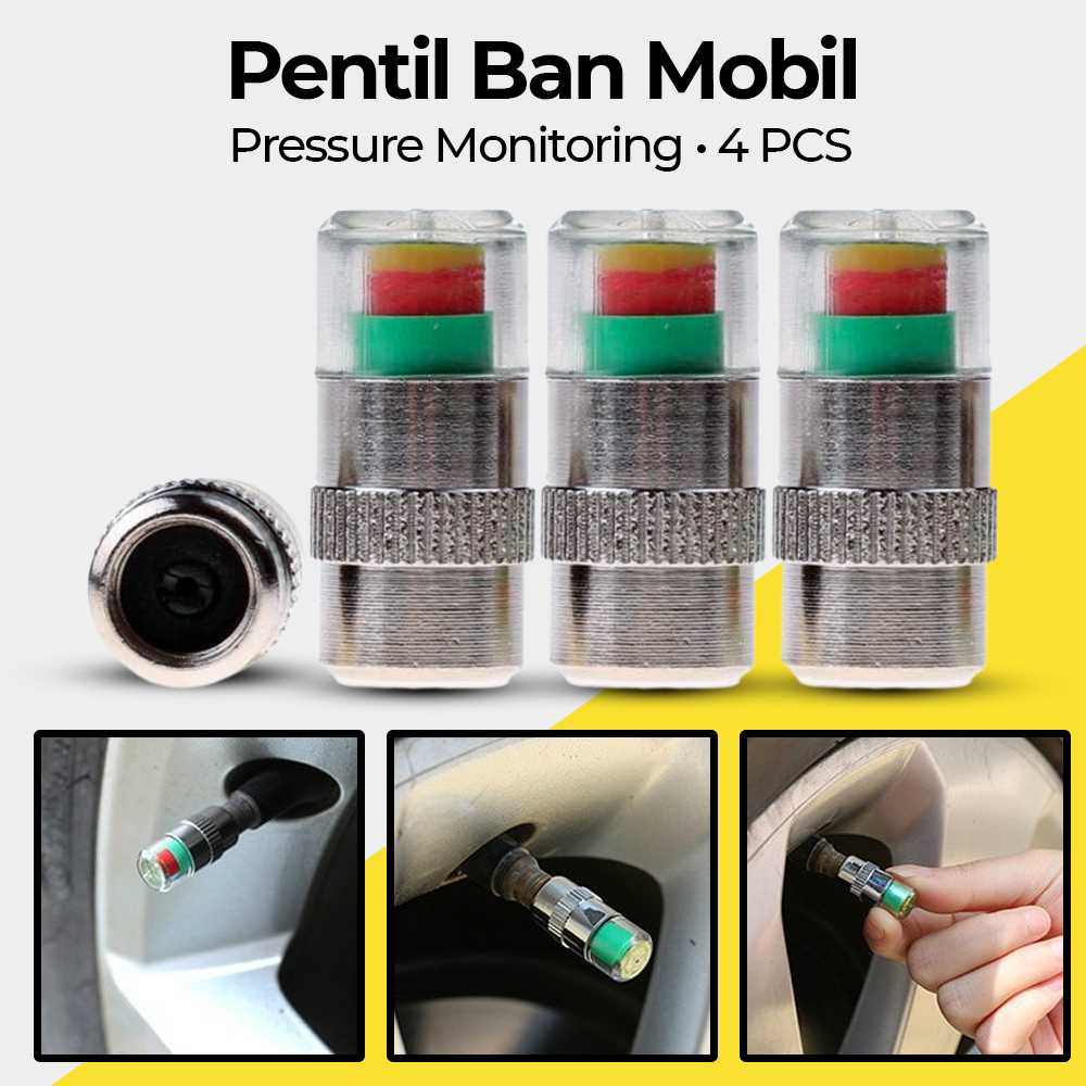 Pentil Ban Mobil Tire Valve Cap Pressure Monitoring 4 PCS - 231