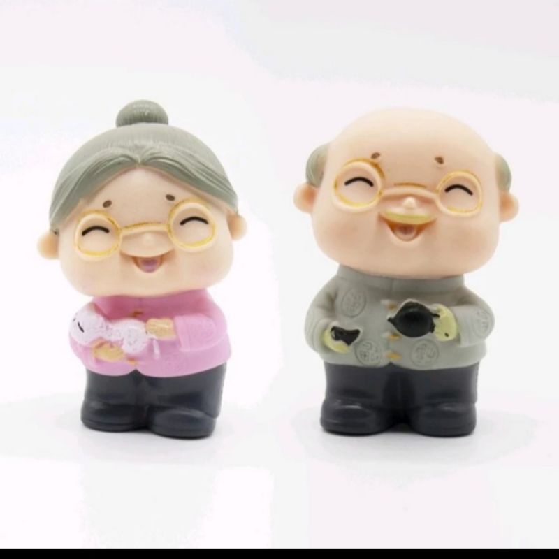 Topper kakek Nenek,Hiasan kue kakek nenek,Mainan kakek nenek,Oma Opa,Grandma Grandpa