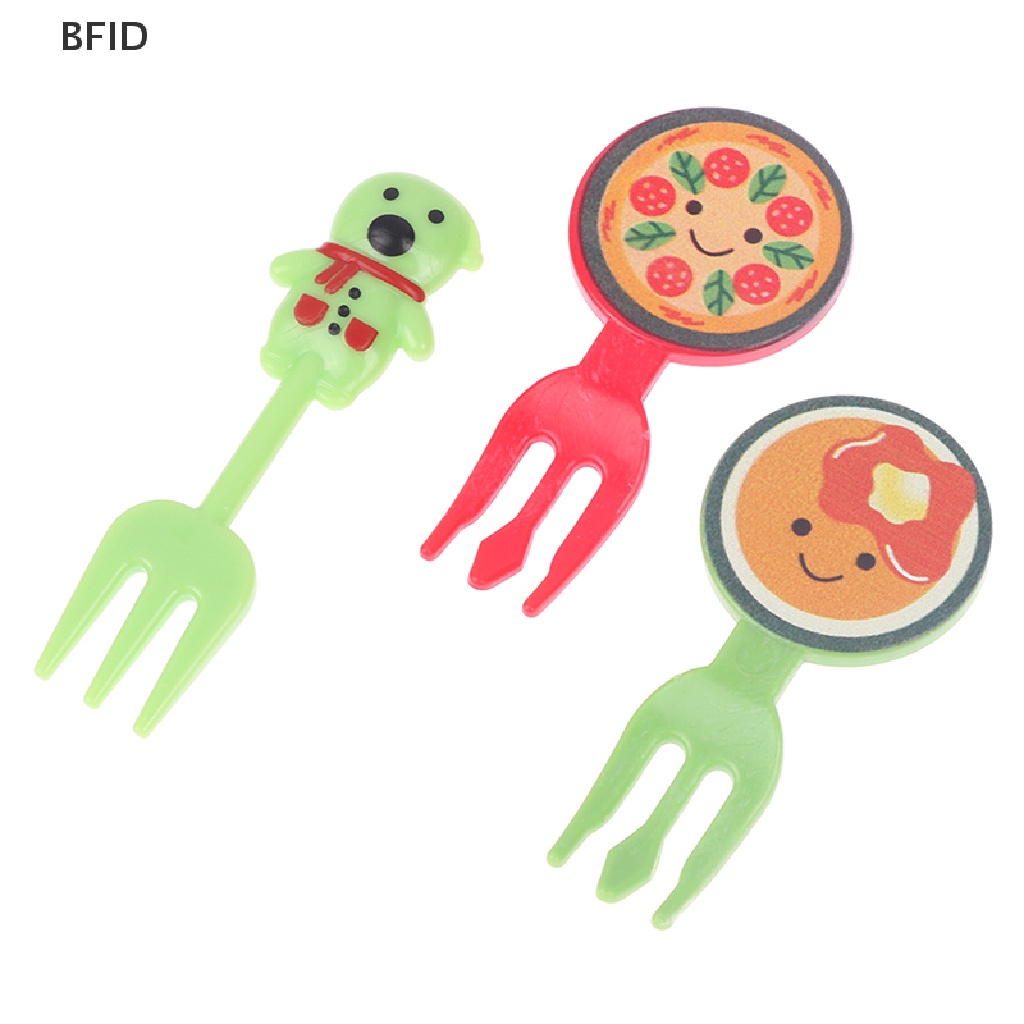 [BFID]8 /10/26Pcs Mini Kartun Food Pick Kid Food Garpu Buah Bento Box Decor Reusable [ID]