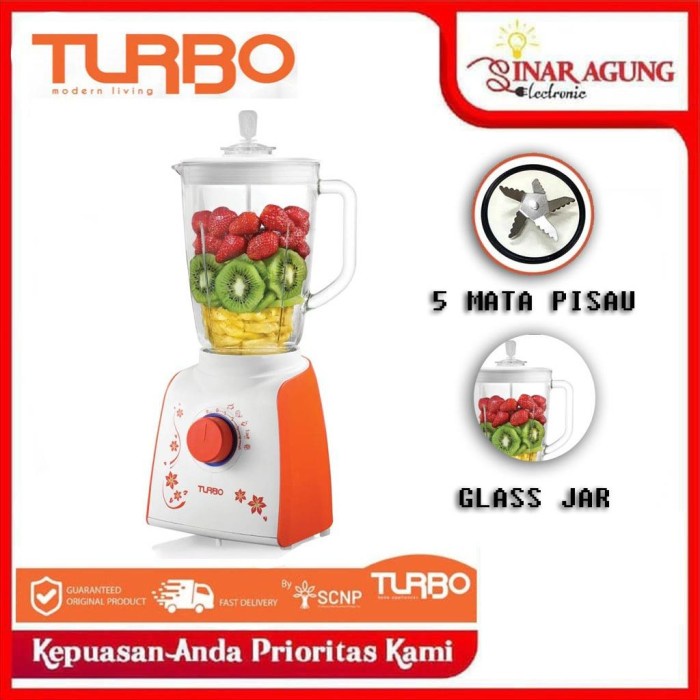 TURBO BLENDER KACA EHM8098 EHM 8098 - [ 2LTR / 5 MATA PISAU ]
