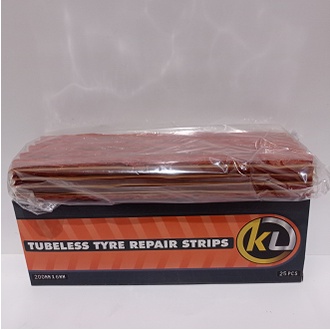 1box (isi 5lbr=25bj) KLO Strips Refill Karet ban tubles/karet tambal ban tubles/cacing ban tubles  panjang 20 cm