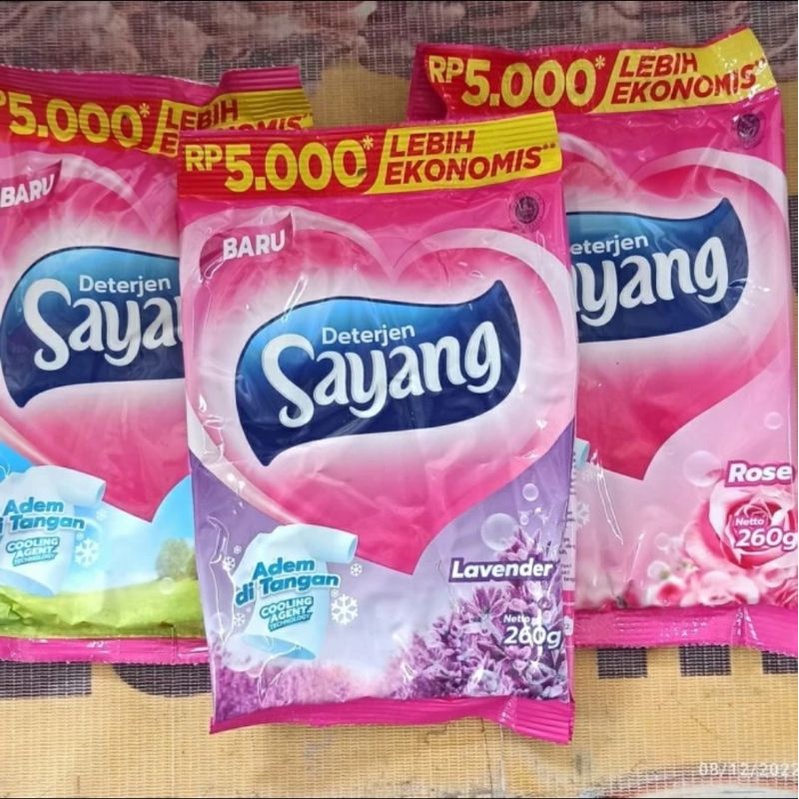 SAYANG Deterjen Bubuk 260 gr / SAYANG Detergent Bubuk 260 gram / DETERGEN SAYANG 260gr/ DETERJEN SAY