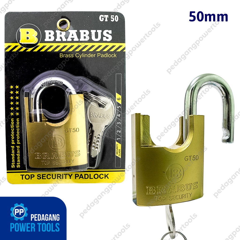 BRABUS GEMBOK JAKET 50 MM KUNINGAN KUNCI PAGAR RUMAH BRASS PADLOCK