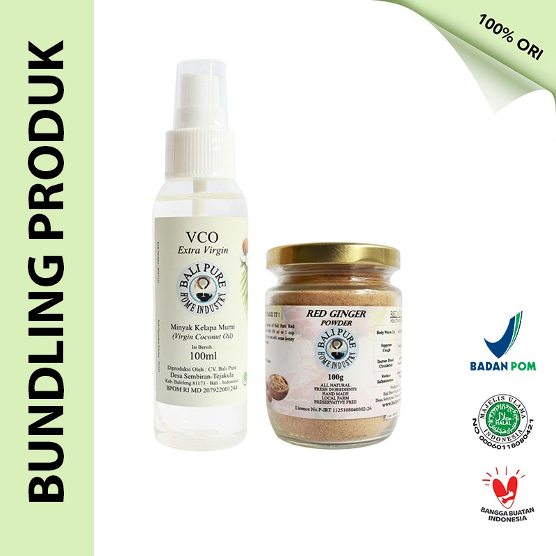 

Bali Pure Home Industry Bundling VCO 100ml - Red Ginger Powder 100gr
