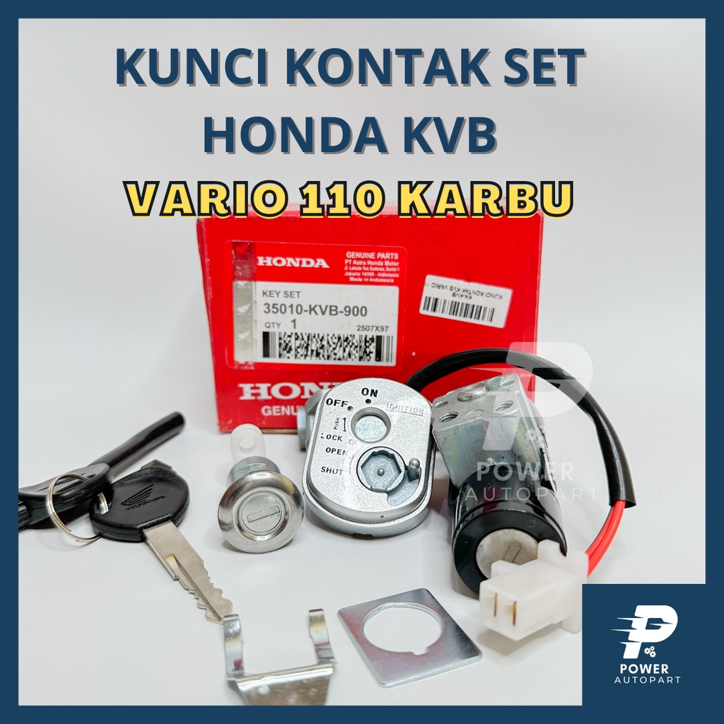 KUNCI KONTAK + JOK SET HONDA VARIO 110 KARBU KUALITAS ORIGINAL - KVB