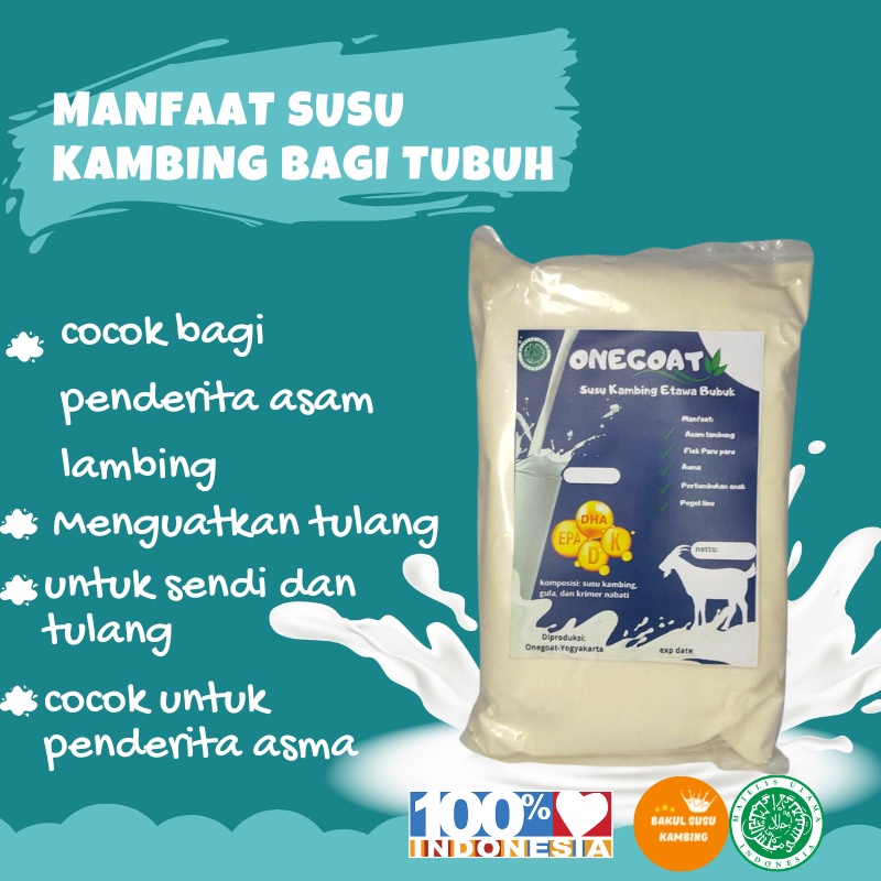 

Susu Kambing Etawa 1kg Bubuk One Goat Milk Rasa Original Cocok Untuk Penderita Asma