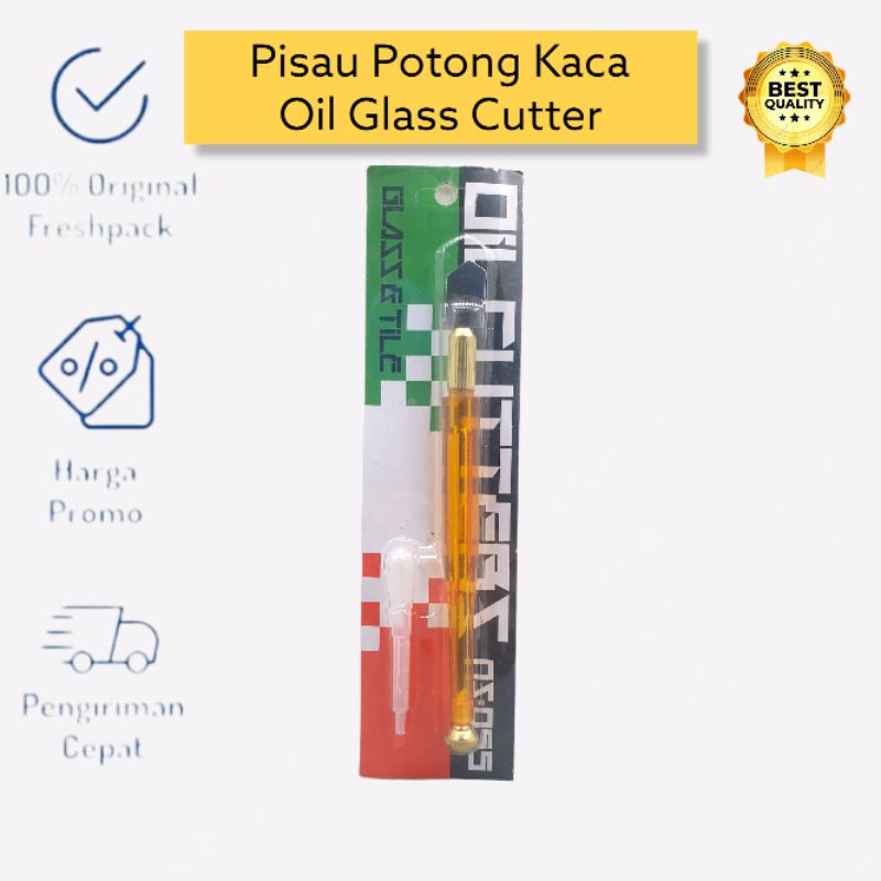 OIL GLASS CUTTER PISAU PEMOTONG KACA MINYAK ALAT POTONG KACA KERAMIK UBIN MANUAL BODY GAGANG BESI MURAH