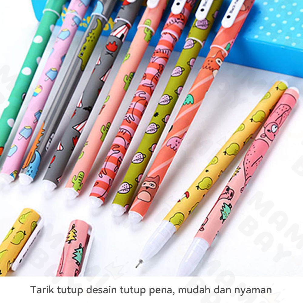 Mamibayi Pulpen gel motif lucu/Bolpen gel karakter 10 pcs/Set