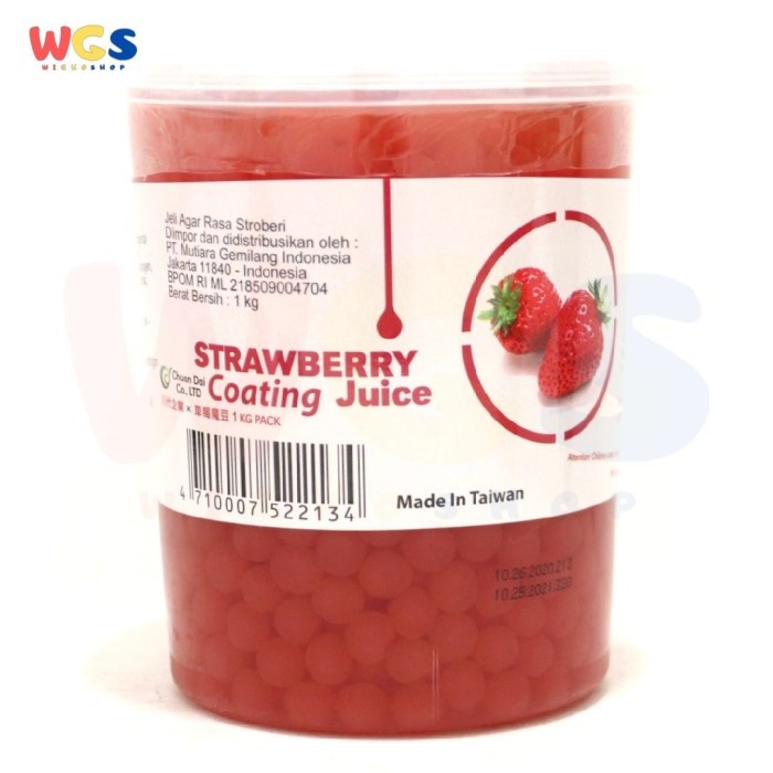 

CHUAN DAI POPPING BOBA STRAWBERRY COATING JUICE 1KG