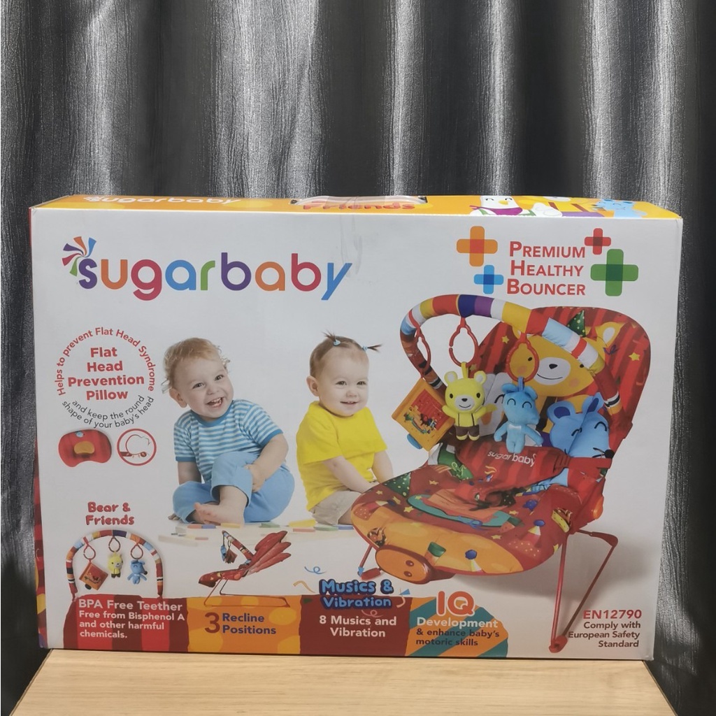 Sugar Baby Premium Healthy Bouncer Bayi 3 Recline - Bear &amp; Friends Tempat duduk Bayi Anak Kursi