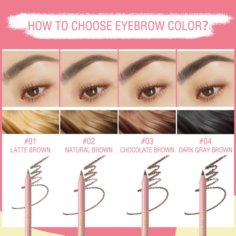 Pinkflash waterproof easy eyebrow pencil