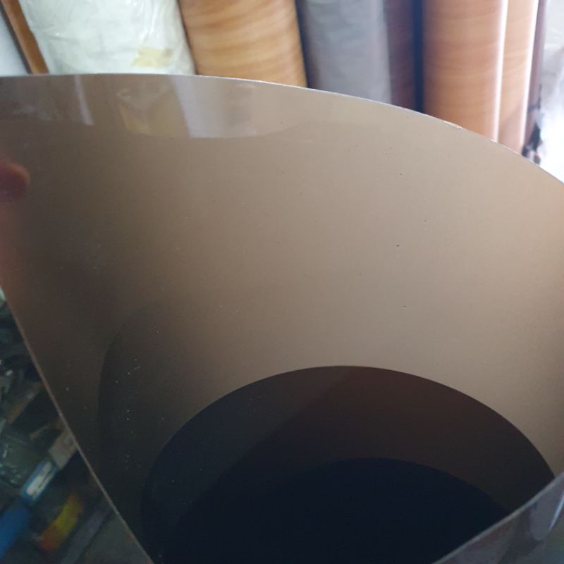 plastik fiber penutup pagar coklat polos merk SIGMA GLASS