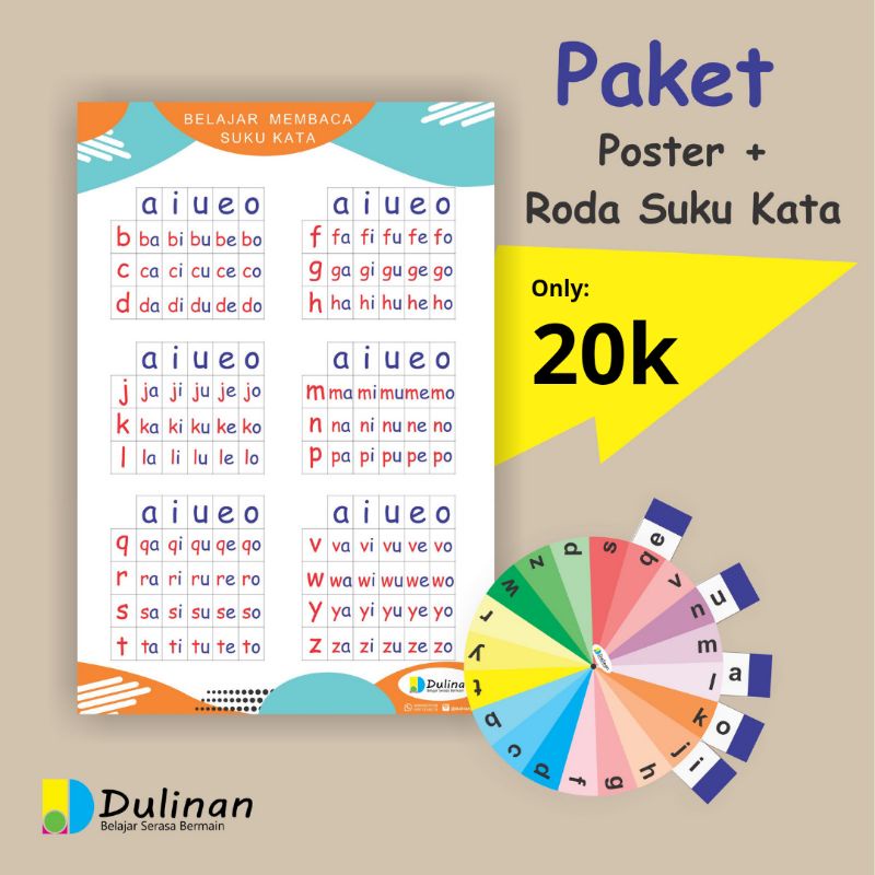 [DULINAN.ID] Roda Suku Kata + Poster Suku Kata
