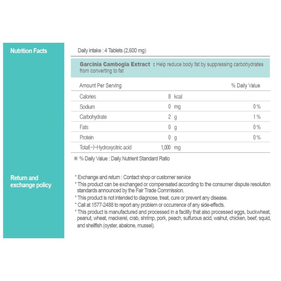 Dr. Elizabeths - Carbohydrate Cut Garcinia 1000 120 tablet