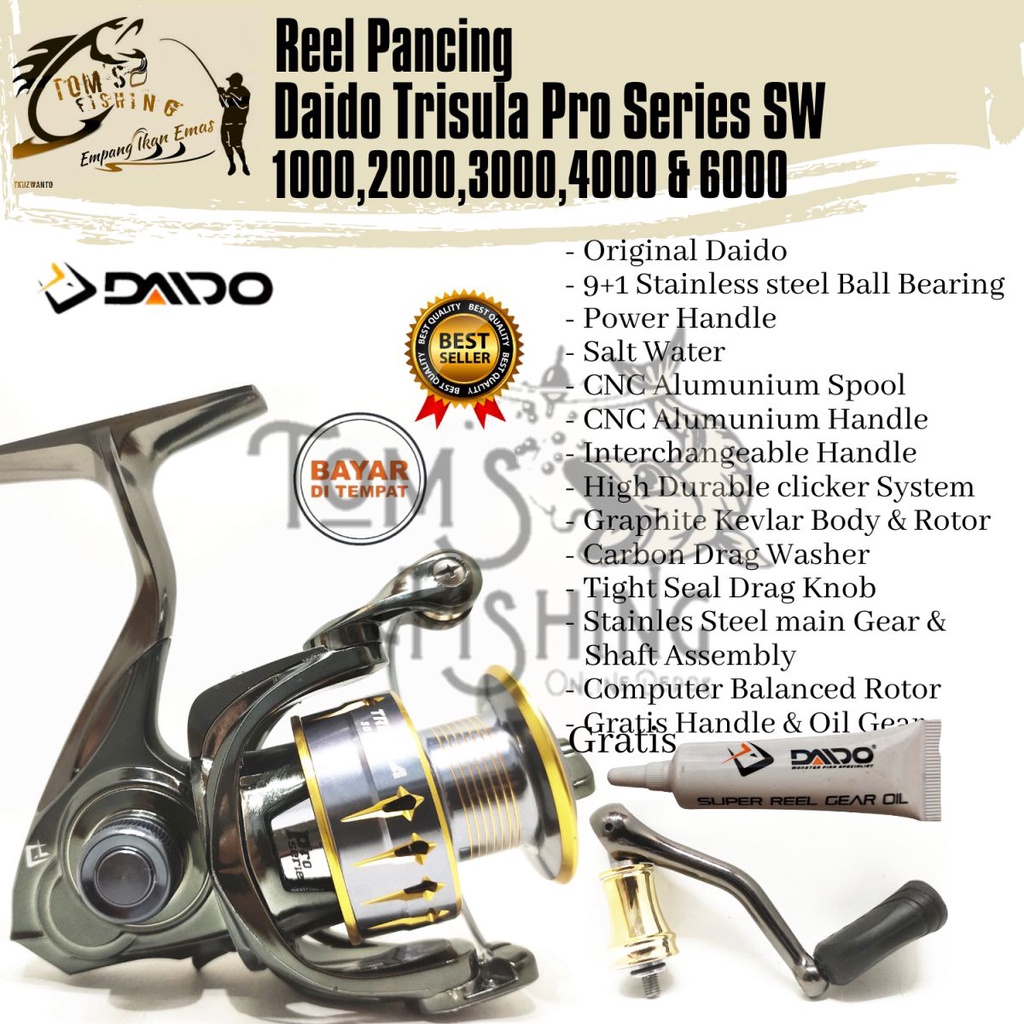 reel daido trisula SW proseries 1000 / 2000 / 3000