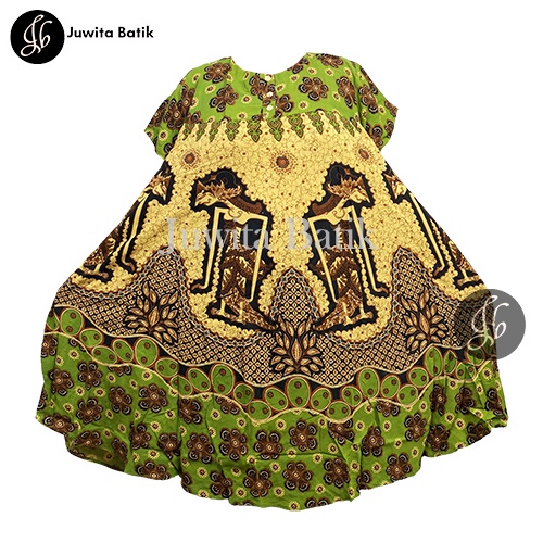 Juwita Batik - Daster Jumbo LD 130 3XL Wayang TERBARU Klok Pola BUSUI FRIENDLY