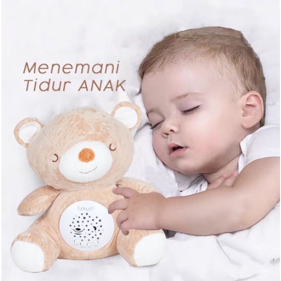 Calm Doll Proyektor | Lucu Lembut Musik &amp; Lampu | Mainan Boneka Bayi Lucu Lembut | Mainan Boneka Anak Perempuan 1-2-3-4-5-6 Tahun