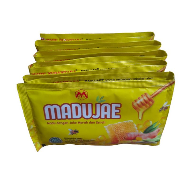 

MaduJae Madu Dengan Jahe Merah Sereh Sachet 20gr Madu Nusantara