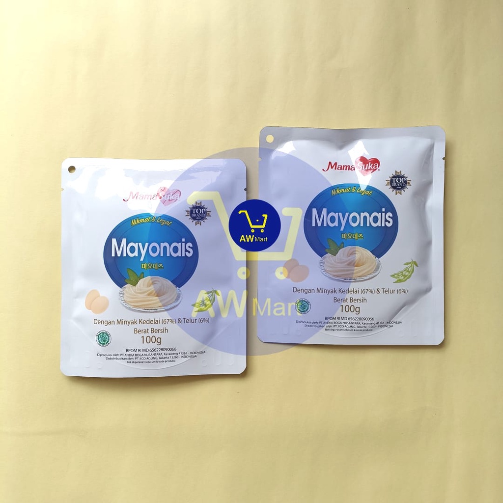 MAYONAIS MAMA SUKA 100GRAM - MAYONAISE DENGAN MINYAK KEDELAI 100GRAM