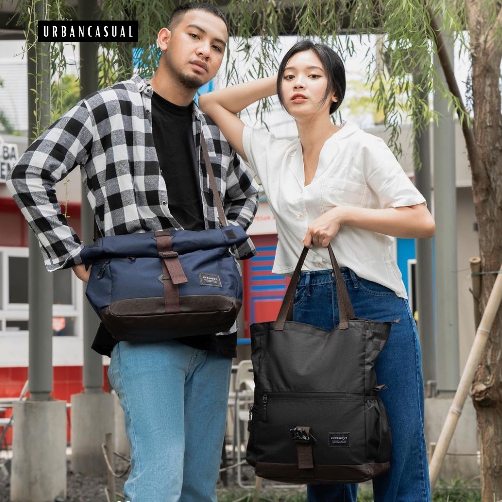 Tas Selempang Bisa Tote Bag Resleting 2in1 Multifungsi Muat Banyak Large Ada Slot Laptop Kerja Kuliah Hangout Luis