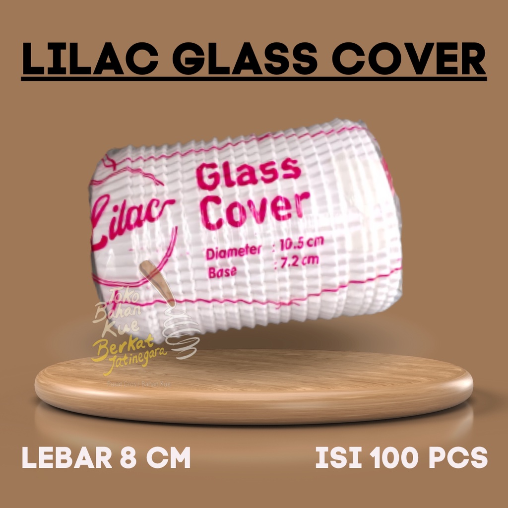 LILAC COVER GLASS / TUTUP GELAS KERTAS / ROLL ISI 100 PCS