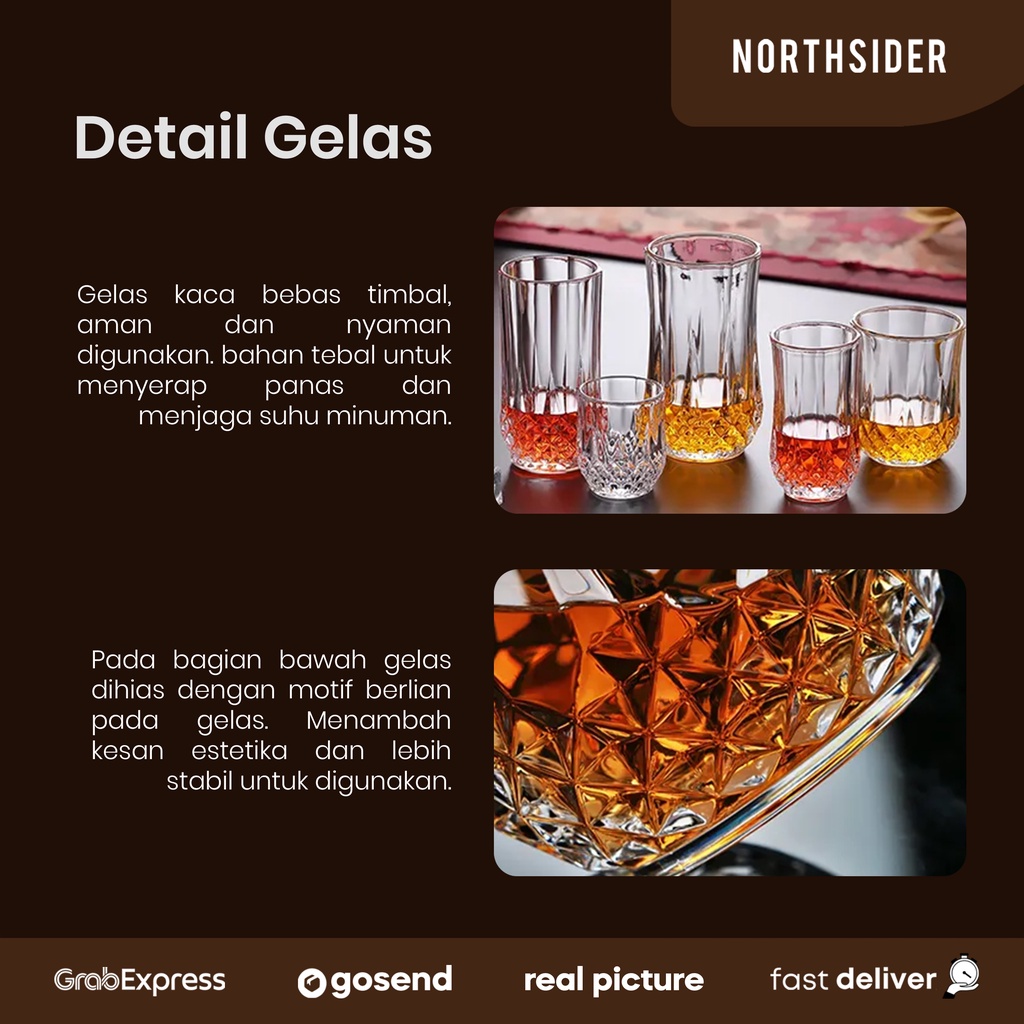 GELAS KACA TEH KOPI MINUMAN WHISKEY SCOTCH GLASS MASONRY 8707 - 215ML
