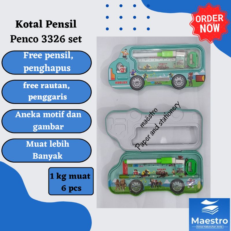 

Kotak Pencil Study Set Dosgrip Cewek Cowok Lucu Terbaru Murah Penco 3326 Set