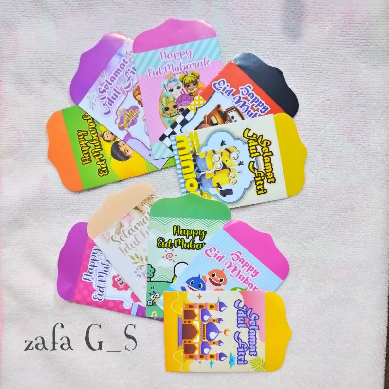 

MOTIF CAMPUR PERPACK AMPLOP LEBARAN KARAKTER 2023 GROSIR ECER