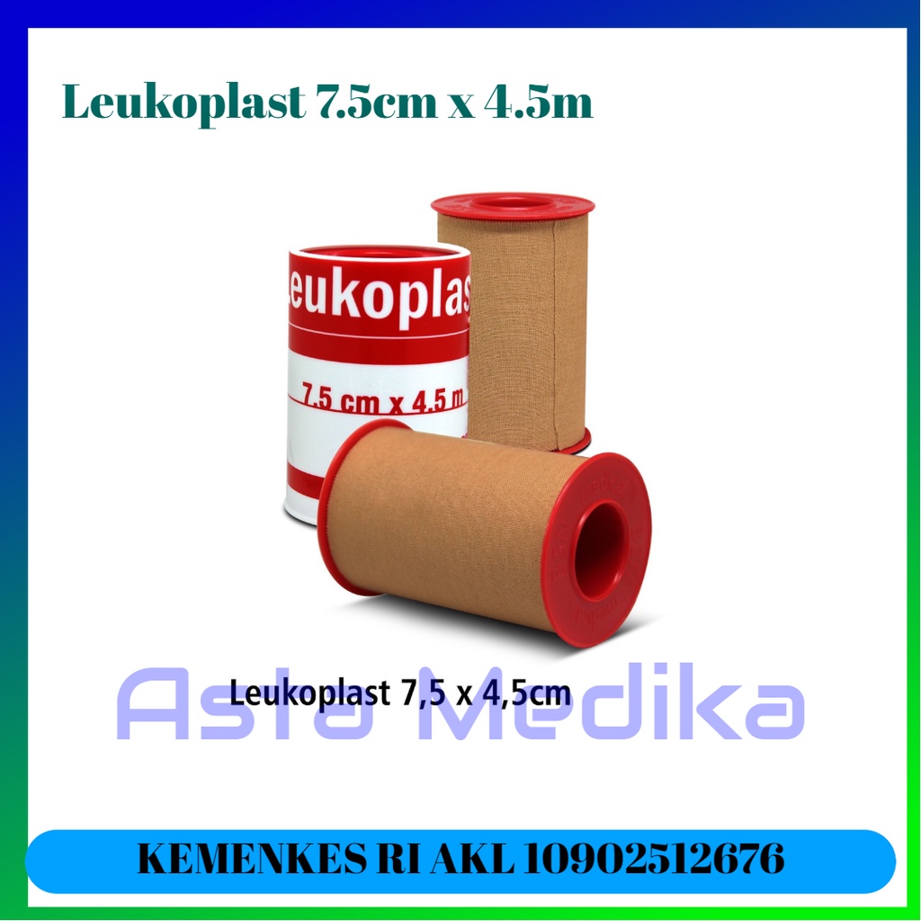 Plester Roll Kain Leukoplast 3 inch 7.5 cm x 4.5 BSN Plester Rol Kain Bsn Plester Gulung Leukoplast BSN