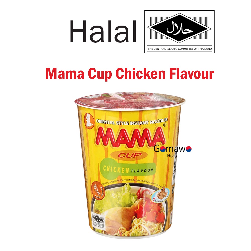 

MIE INSTAN MAMA CUP CHICKEN FLAVOUR HALAL THAILAND
