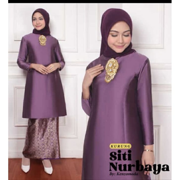 ADINDA - Atasan kebaya tunik tafeta BIG SIZE / KEBAYA KURUNG JUMBO / KEBAYA TUNIK MELAU POLOS baju k